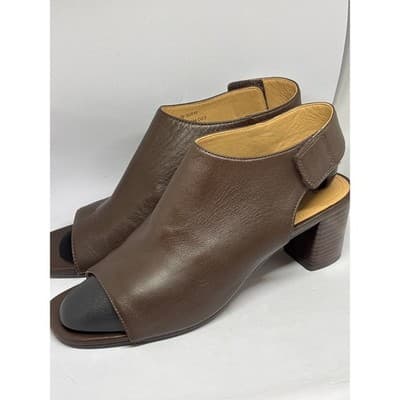 Johnston & Murphy Women's Evelyn Open Toe Bootie Brown Leather Size 9M - Thumbnail 3