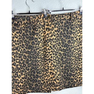 Jones New York Pencil Skirt Cheetah Print Women's Plus Size 18 Stretch - Thumbnail 2
