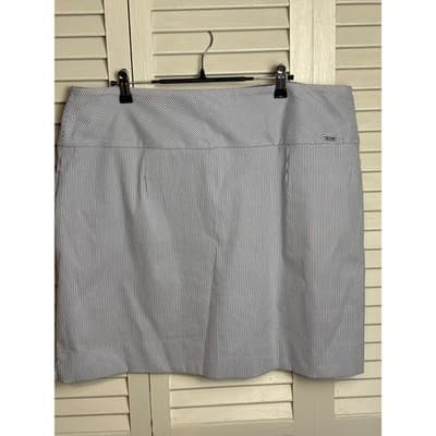 SC & Co Tennis Golf Skort Blue Stripe Pull On Athletic Shorts Skirt Women's XL - Thumbnail 5