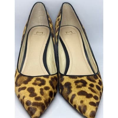 Marc Fisher LTD Zalaly Tan Leopard Print Calf Hair Pumps Women's Size 8.5 M - Thumbnail 2