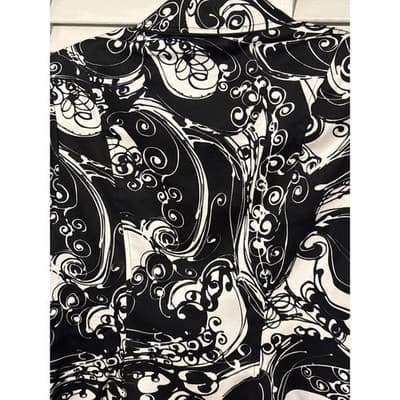 Nygard Black White Cotton Abstract Swirl Lined Blazer Jacket Women's Petite 8 - Thumbnail 7