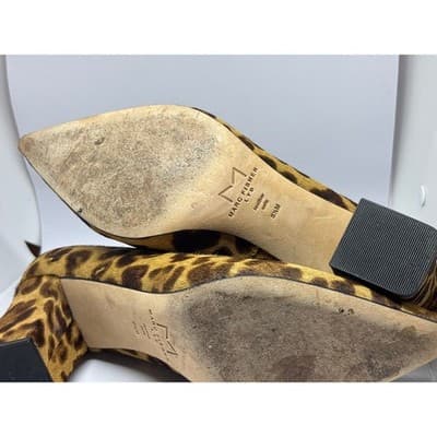 Marc Fisher LTD Zalaly Tan Leopard Print Calf Hair Pumps Women's Size 8.5 M - Thumbnail 8
