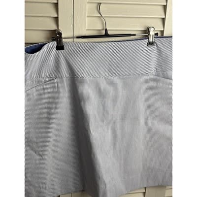 SC & Co Tennis Golf Skort Blue Stripe Pull On Athletic Shorts Skirt Women's XL - Thumbnail 2