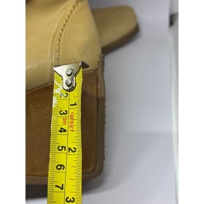 Stuart Weitzman Tan Leather Buckle Strap Wedge Ankle Boots Women's Size 7N - Thumbnail 3