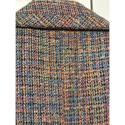 Ann Trinity Multi-Color Tweed Blazer Jacket 3/4 Sleeve Coat Women's Size S - Thumbnail 9
