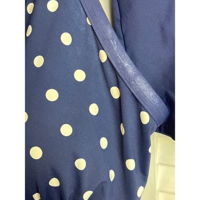 Lands' End Navy Polka Dot Tummy Hiding Tankini Swimsuit Top Women's Size 18W - Thumbnail 3