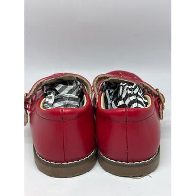Footmates Danielle Red Leather Mary Jane Double Strap Girls Shoes Size 10 M - Thumbnail 4