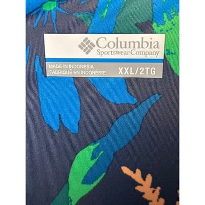 Columbia Midway Bay Multicolor Palm Trees Sleeveless Midi Dress Women's Size XXL - Thumbnail 2