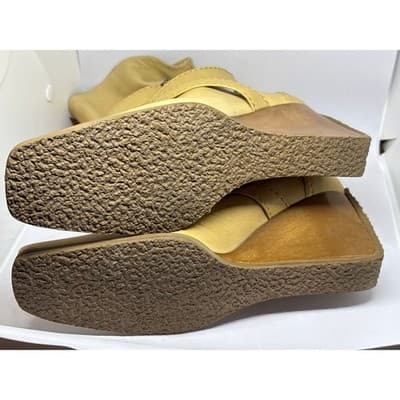 Stuart Weitzman Tan Leather Buckle Strap Wedge Ankle Boots Women's Size 7N - Thumbnail 7