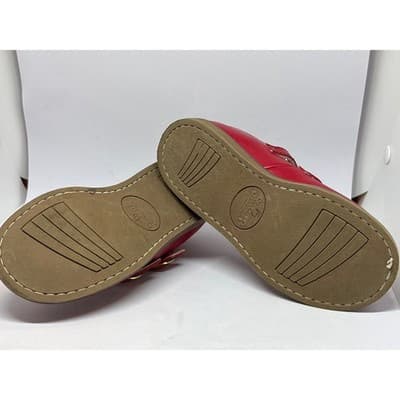 Footmates Danielle Red Leather Mary Jane Double Strap Girls Shoes Size 10 M - Thumbnail 3