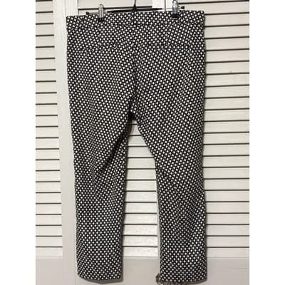 Banana Republic Geometric Black White Sloan Fit Crop Pants Women's 6P Petite - Thumbnail 5