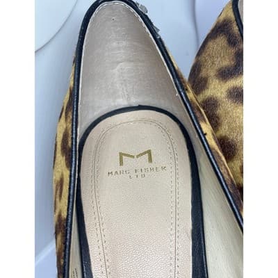 Marc Fisher LTD Zalaly Tan Leopard Print Calf Hair Pumps Women's Size 8.5 M - Thumbnail 6