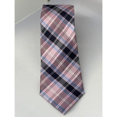 JOS. A. Bank Executive Collection Pink Navy Blue Mens Tie Preloved