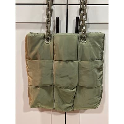 INC International Concepts BREEAH Moss Sherpa Quilt Nylon Tote/Shoulder Bag NWT - Thumbnail 4