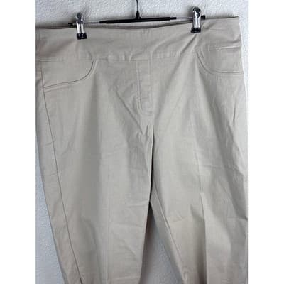 Ruby Rd Clamdigger Capri Khaki Pant Size 16P Womens Stretch Pull On NWT - Thumbnail 2
