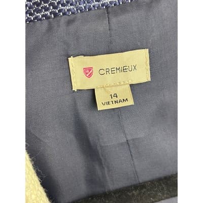 Copied - CRIMEAUX NAVY & WHITE STRIPED 3/4 SLEEVE BLAZER PLUS SIZE 14 - Thumbnail 3