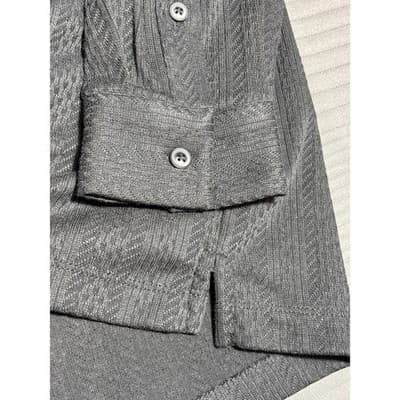 NWT Marc Ashers Style MAKL-013 Black Long Sleeve Textured Size Medium MSRP $89 - Thumbnail 3