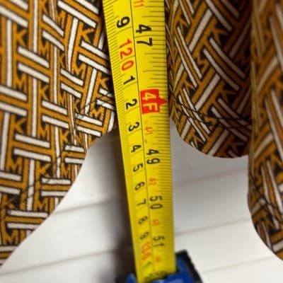 Michael Kors Womens Border Print Faux Wrap Dress, Marigold, Preloved Size 1X - Thumbnail 9