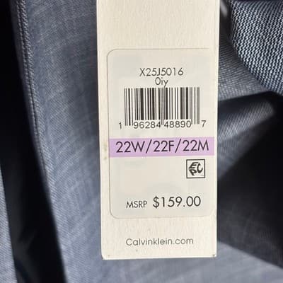 Calvin Klein Navy and White Blazer Jacket No Button Size 22W NWT - Thumbnail 11