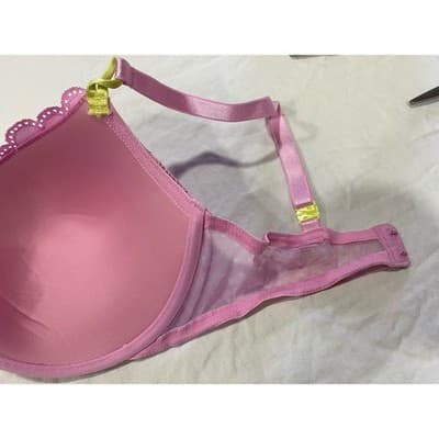 Copied - Victoria’s Secret Sexy Tee Push Up Lace Bra Pink Chifon 36 DD - Thumbnail 5