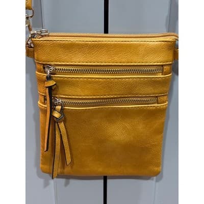Mustard Yellow Crossbody multicompartment easy pack - Thumbnail 2
