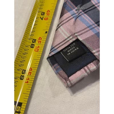 JOS. A. Bank Executive Collection Pink Navy Blue Mens Tie Preloved - Thumbnail 5