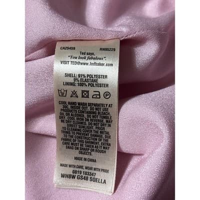 TED BAKER LONDON Soella Cutaway Skirt Palace Gardens Pink Flower Print Size 2 - Thumbnail 11