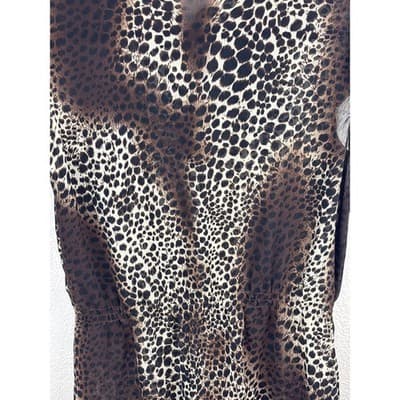 Isabella Rodriguez Leopard Sheer Sleeveless Ruffled Blouse Size Large - Thumbnail 8