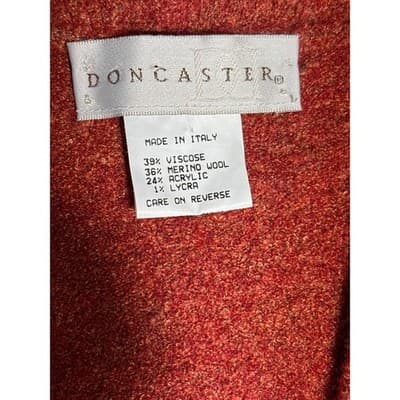 Doncaster Orange Cardigan Sweater Size S/Medium - Thumbnail 8