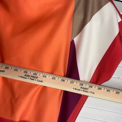 Donna Karan size 12 color block pencil dress orange multicolored Pre-Loved - Thumbnail 8