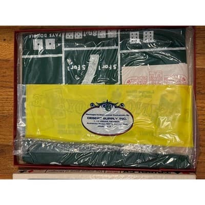 Vintage Tripoley Vinyl Mat Cadaco Hearts Rummy Poker Card Game 1960s - Thumbnail 2