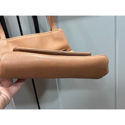 Fossil Brown Leather Crossbody Shoulder Bag Pocket Purse Gently Used - Thumbnail 5