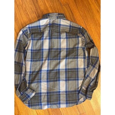 REI Co-op Shirt Mens Medium Green Blue Plaid Long Sleeve Button Up Hiking - Thumbnail 5