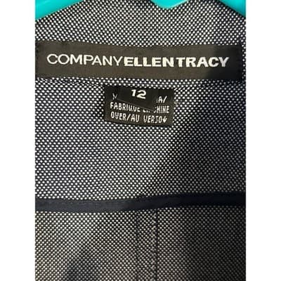 Company Ellen Tracy Black/White Blazer Jacket Size 12 Pre Loved - Thumbnail 3