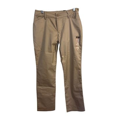 NWT Lee Wrinkle Free Flat Front Khaki Womens Pants Work casual Size 6