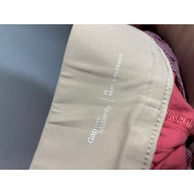 GAP MATERNITY BEST GIRLFRIEND PANTS SIZE 6 ORANGE CORAL STRETCH - Thumbnail 3