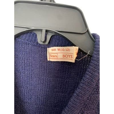 Vintage Sears Navy Boys Sweater Vest Size 10/12 - Thumbnail 3