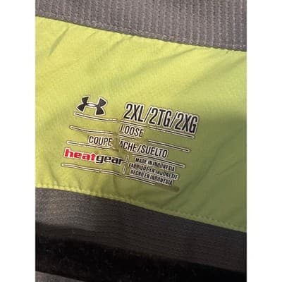 Under Armour Loose Heat Gear Size 2XL Green Fishing shirt - Thumbnail 4