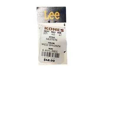 NWT Lee Wrinkle Free Flat Front Khaki Womens Pants Work casual Size 6 - Thumbnail 4