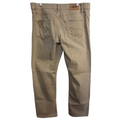 PRE-LOVED - IZOD CASUAL KHAKI FLAT FRONT SLACKS SIZE 36X34 - Thumbnail 2