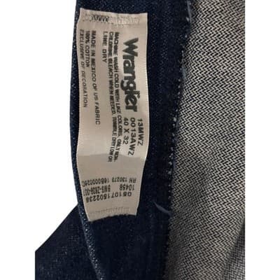 Wrangler Dark Wash Cowboy Cut Rigid Denim Jeans Men's Size 40 x 32 - Thumbnail 3