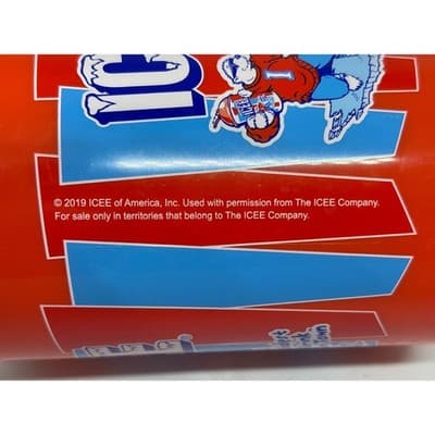 Vintage 2019 ICEE Bear Insulated Plastic Mug Cup Red Blue White 32oz Reusable - Thumbnail 2