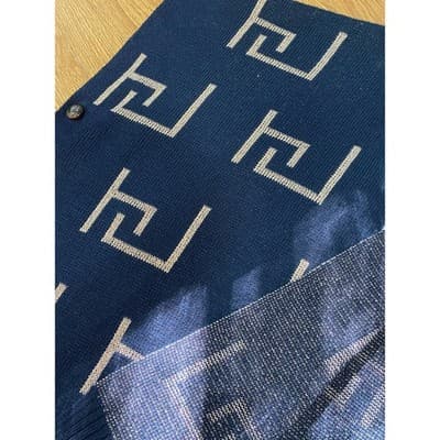 Sisters Navy and Gold Poncho Sweater Cardigan One Size - Thumbnail 4