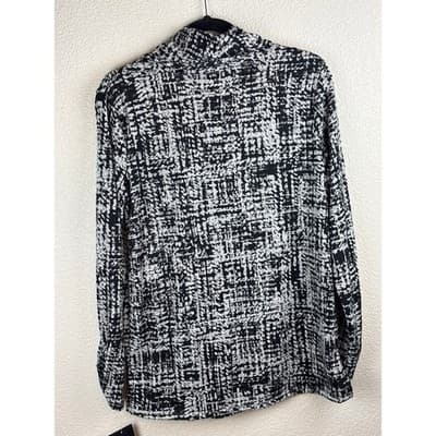 I.N. Studio Womens New $89 Cowl Turtleneck Sweater Size Medium Black/White NWT - Thumbnail 5