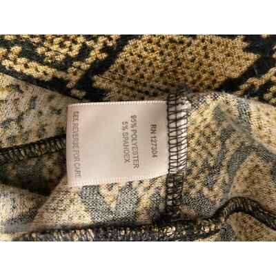 John Mark - Size L Snake Animal Print Half Button 3/4 Length Sleeves - Thumbnail 4
