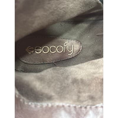 SOCOFY Bohemian Splicing Lace Pattern Zipper Ankle Leather Boots Size 41 US 10 - Thumbnail 9