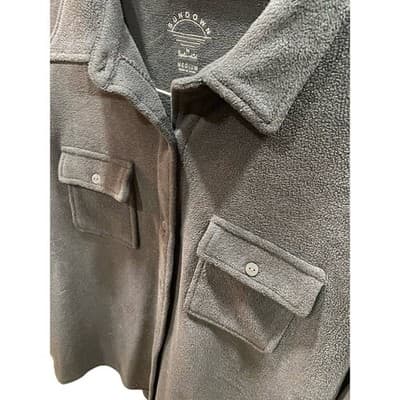Splendid Sundown Medium RN15741 black fleece button down. Sustainable. Soft!! - Thumbnail 2