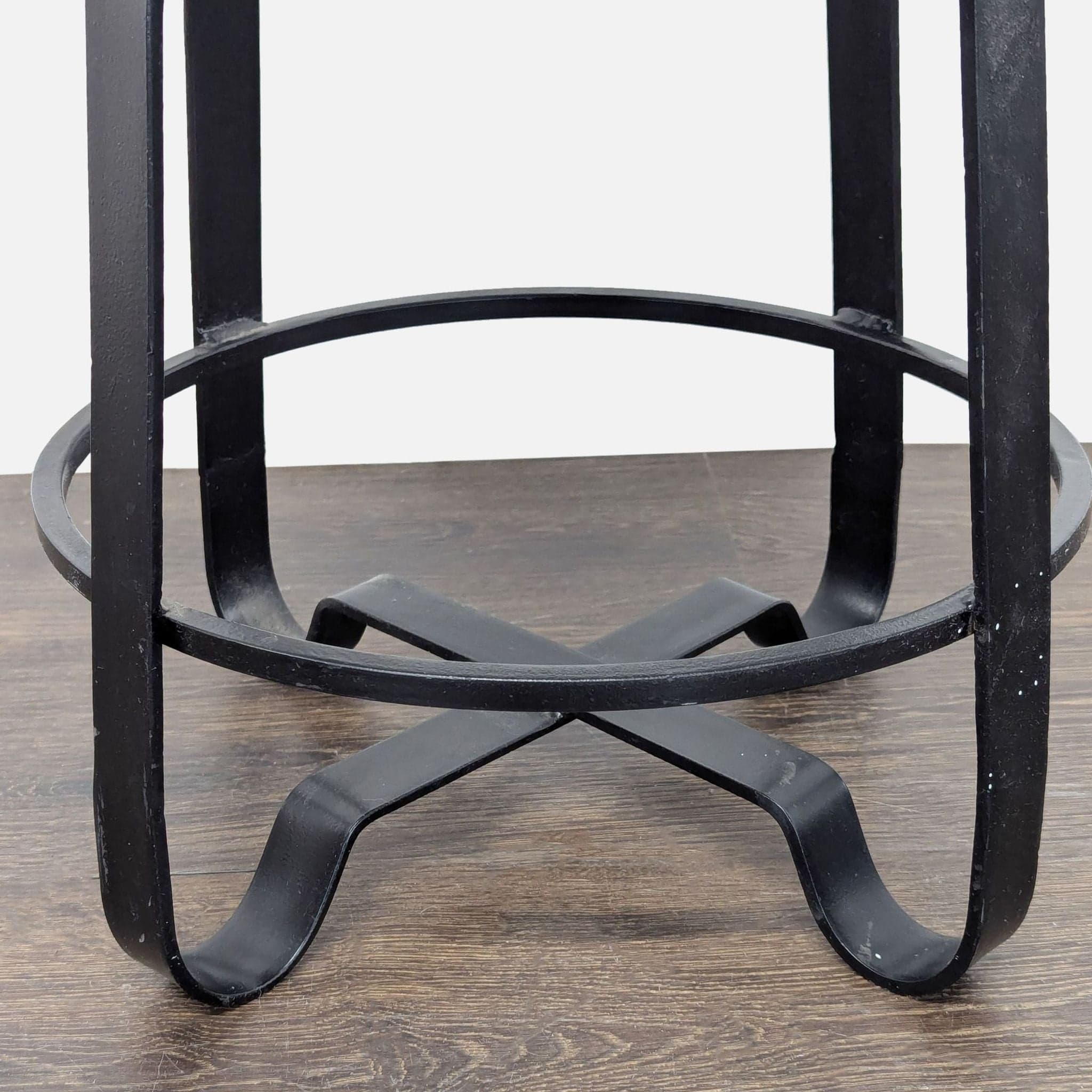Metal Side Table with Live Edge Top - Thumbnail 3