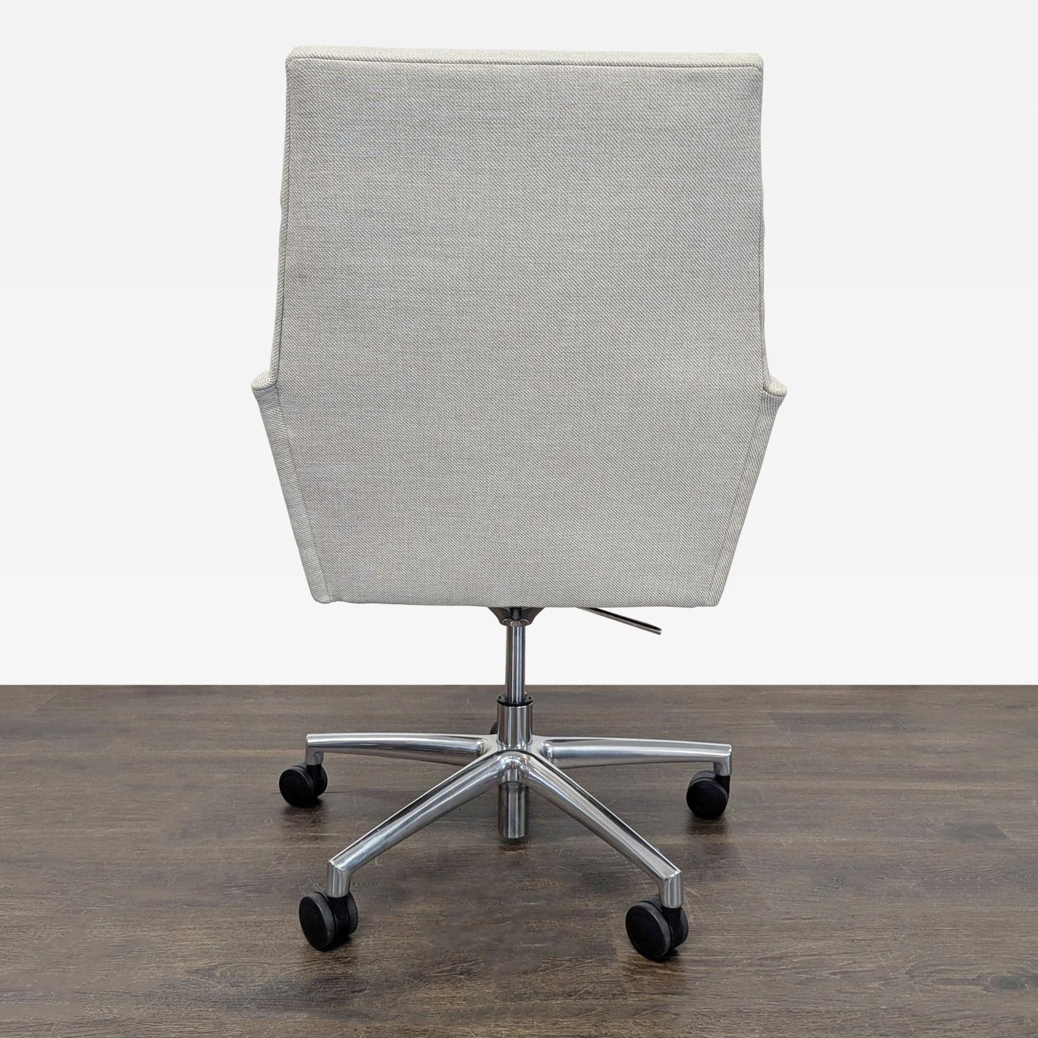 Room & Board Tenley Modern Office Chair with Light Gray Upholstery and Chrome Base - Thumbnail 11