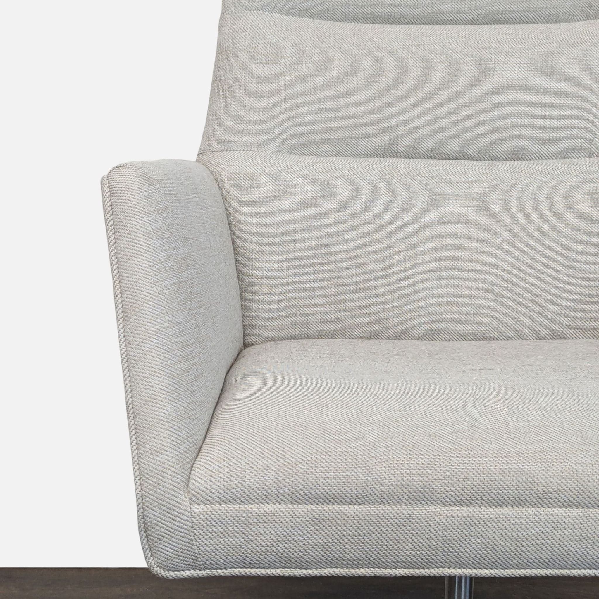Room & Board Tenley Modern Office Chair with Light Gray Upholstery and Chrome Base - Thumbnail 6